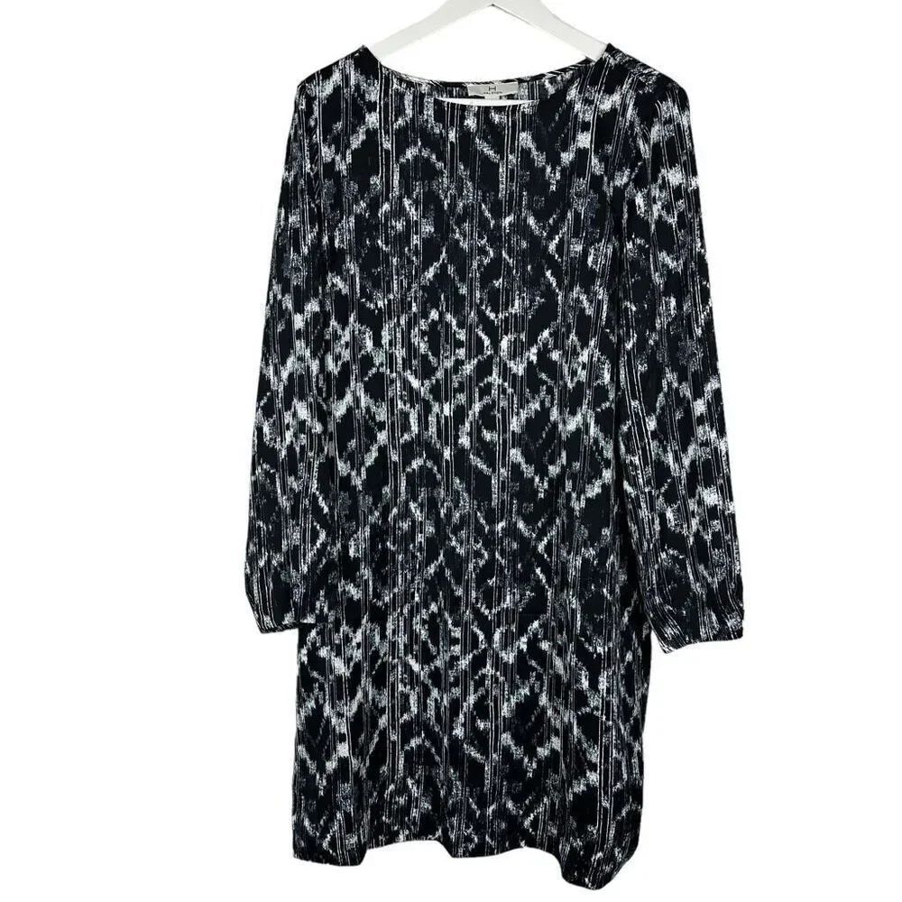 H by Halston Black & White Shift Dress size Medium